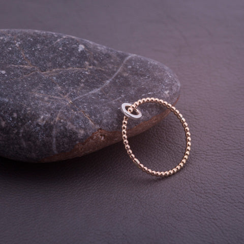 сребърнен пръстен със злато кръг feelosophy whisper